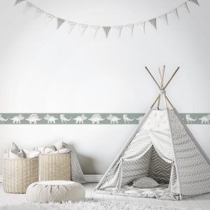 White line decor wallpaper