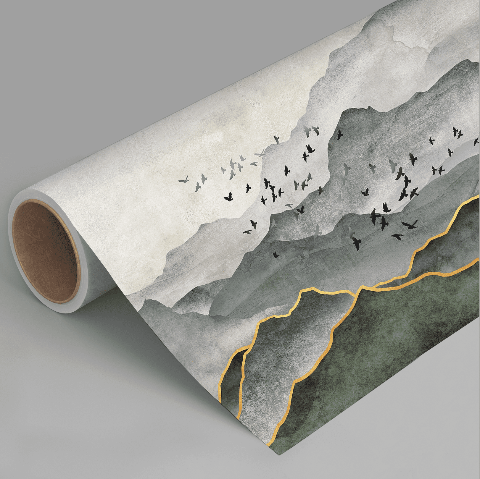 White line decor wallpaper