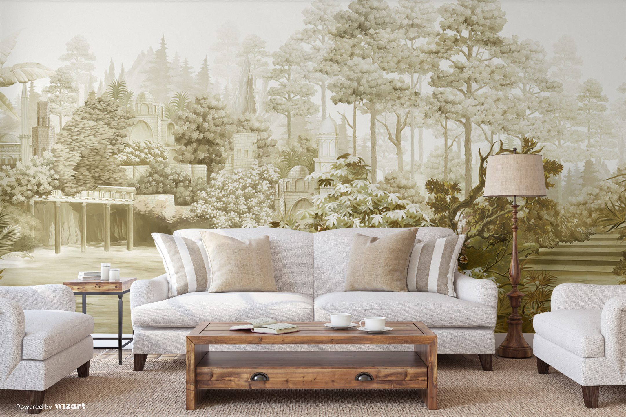 White line decor wallpaper