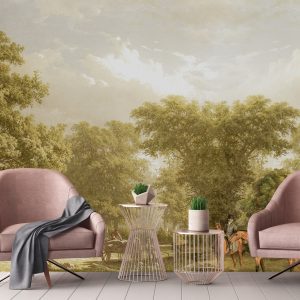 White line decor wallpaper
