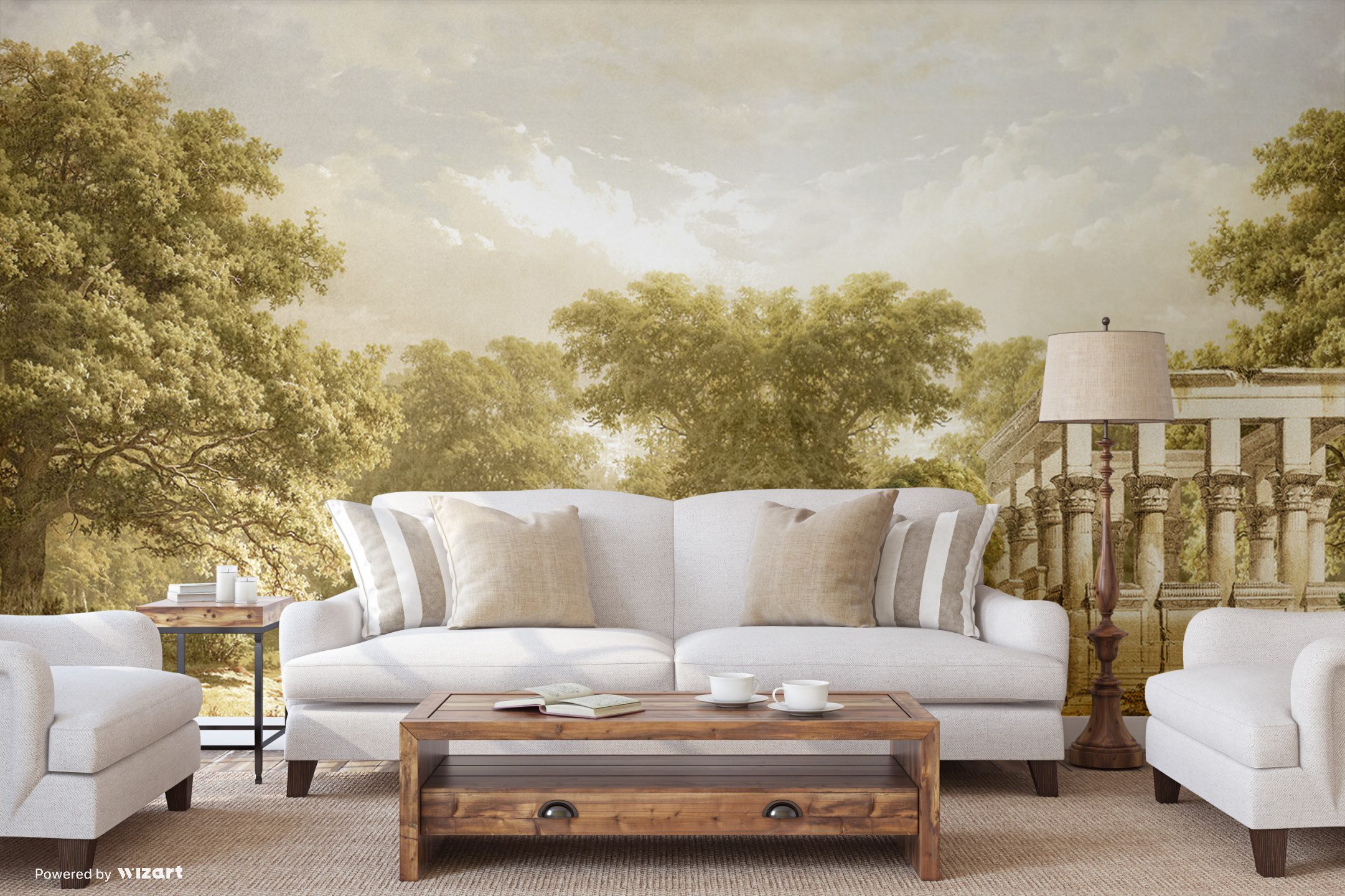 White line decor wallpaper