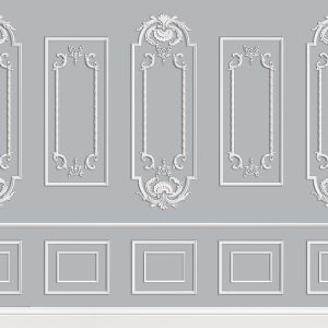 White line decor wallpaper